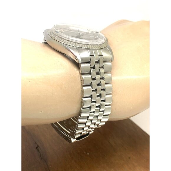 Rolex Datejust Men's Watch 1601 Vintage 1971 Swiss Automatic Silver Steel 36mm - Picture 9 of 13